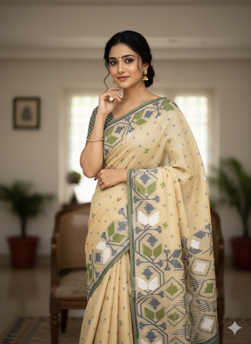 Pure Cotton Jamdani