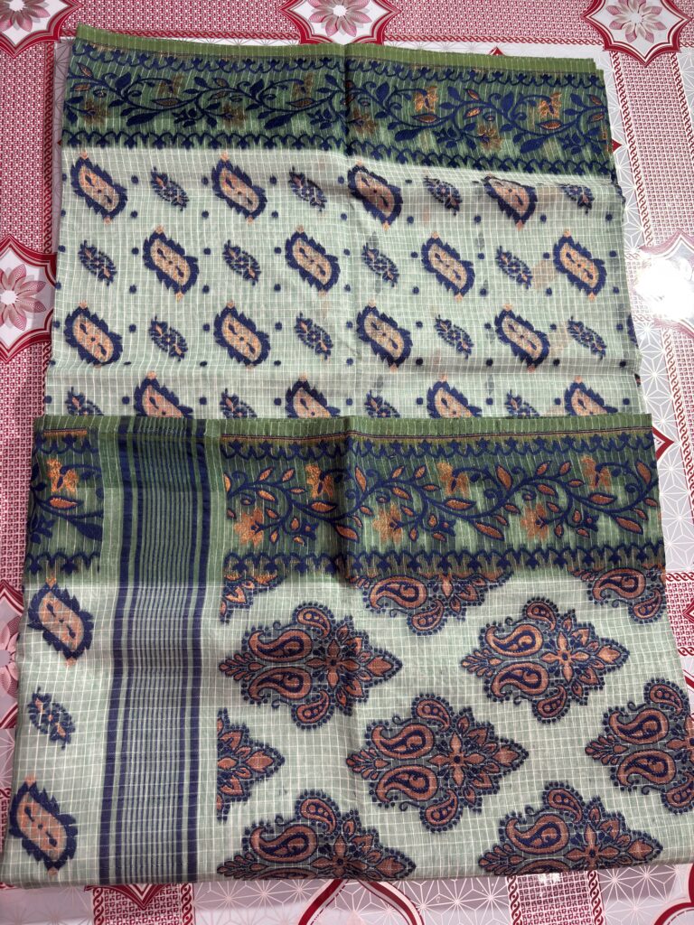 Silk Dhakai Off White