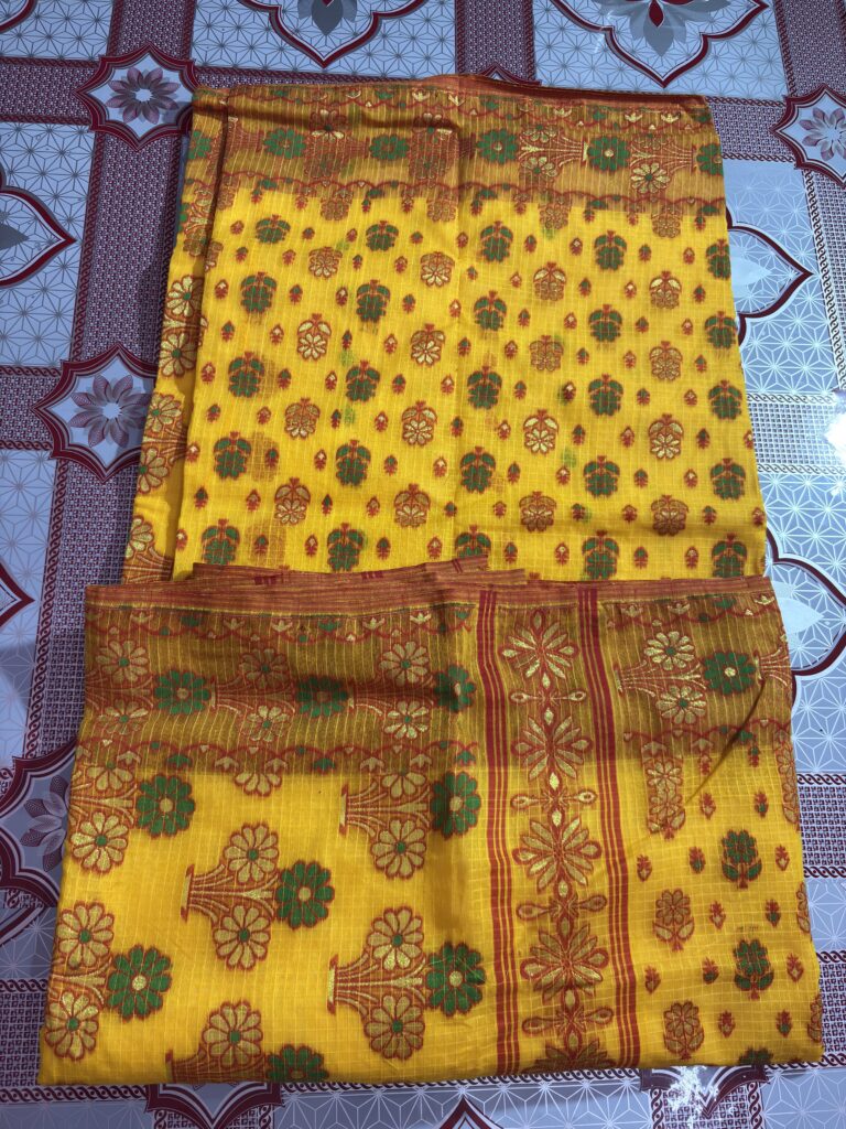 Silk Dhakai Yellow