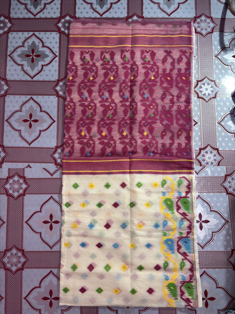 B.P Dhakai Red-Cream