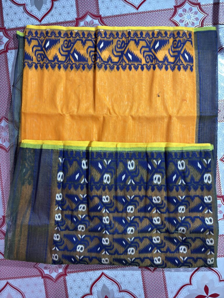 B.P Dhakai Orange-Dark Blue