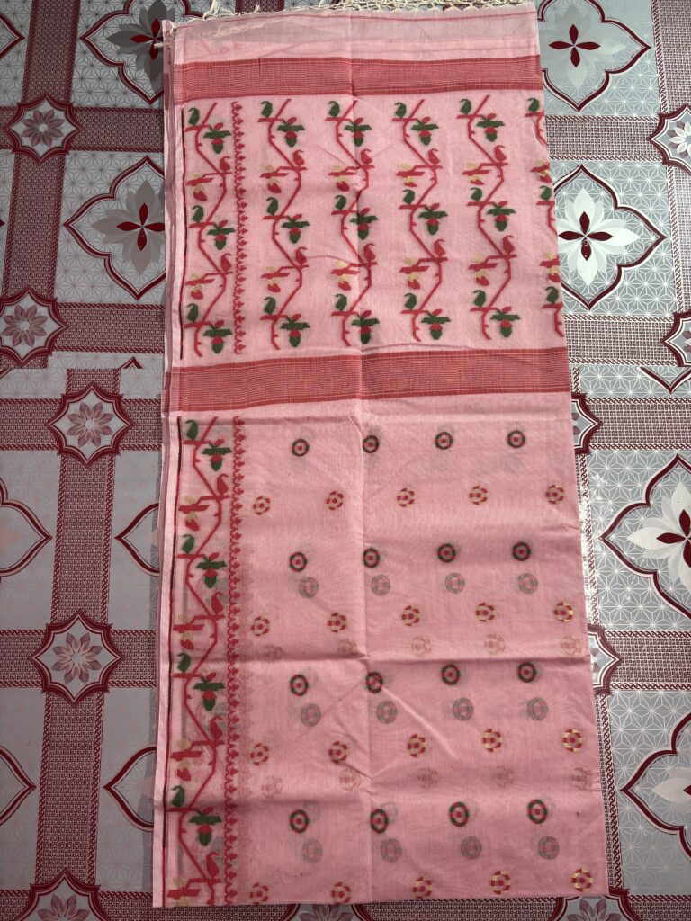Pure Cotton Jamdani Light Pink