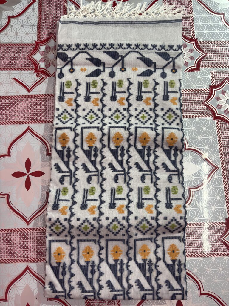 Pure Cotton Jamdani Steel