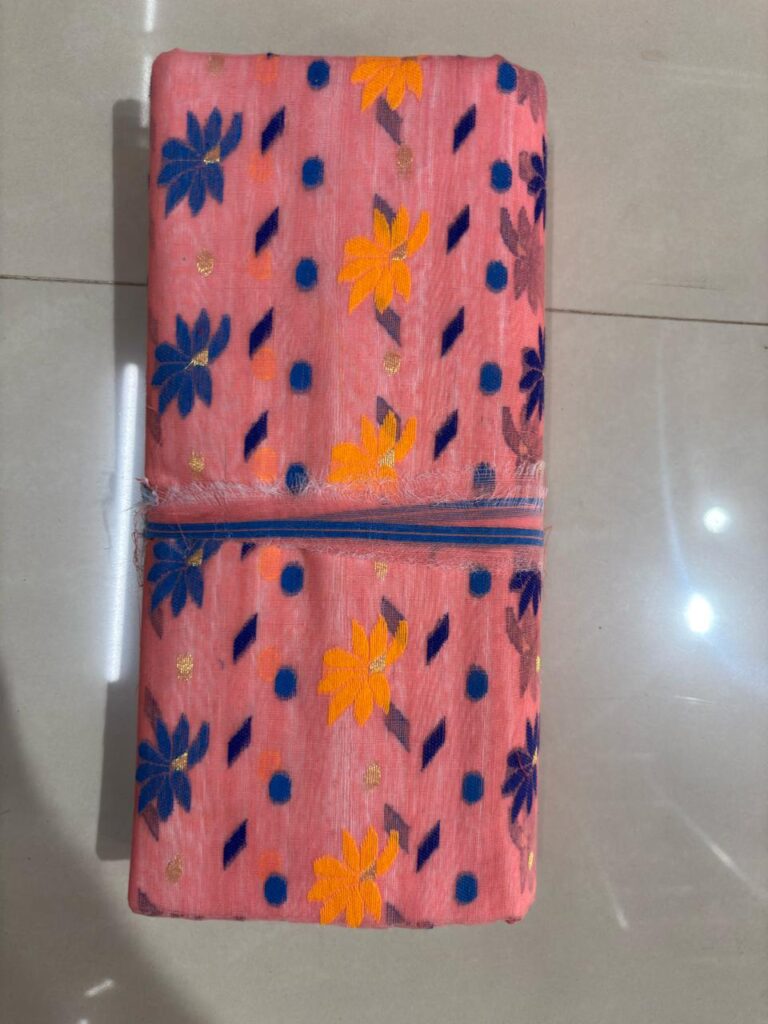 Pakha Jamdani Light Peach