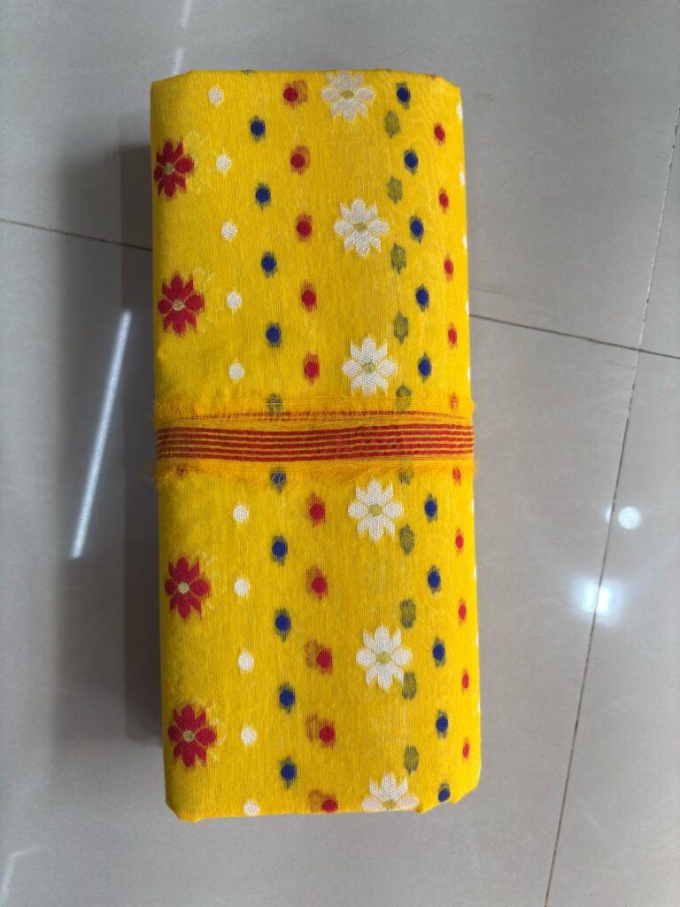 Buti Dhakai Yellow-Red
