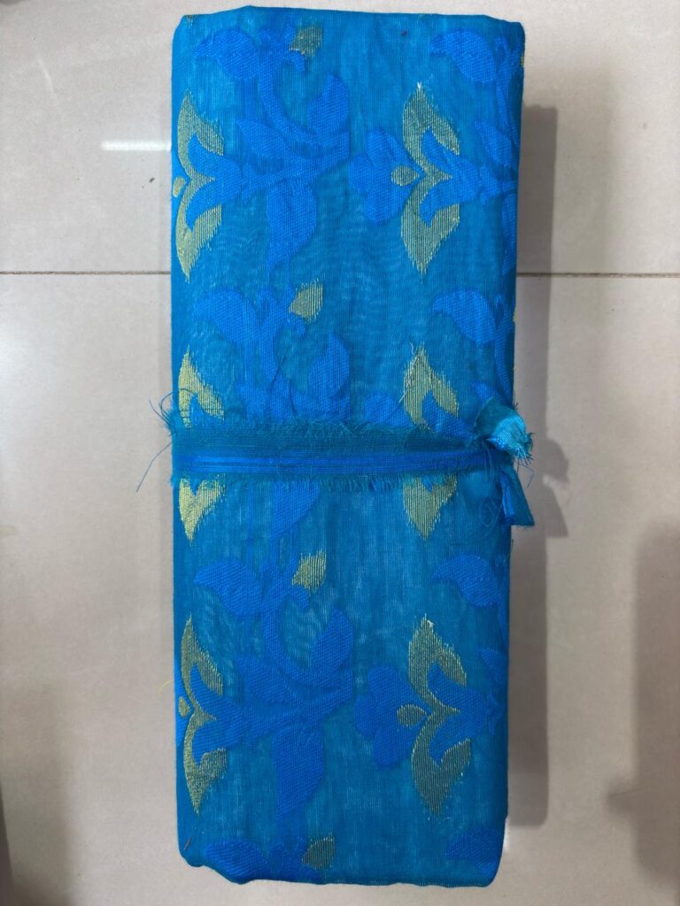 Beautiful Flower Dhakai Blue