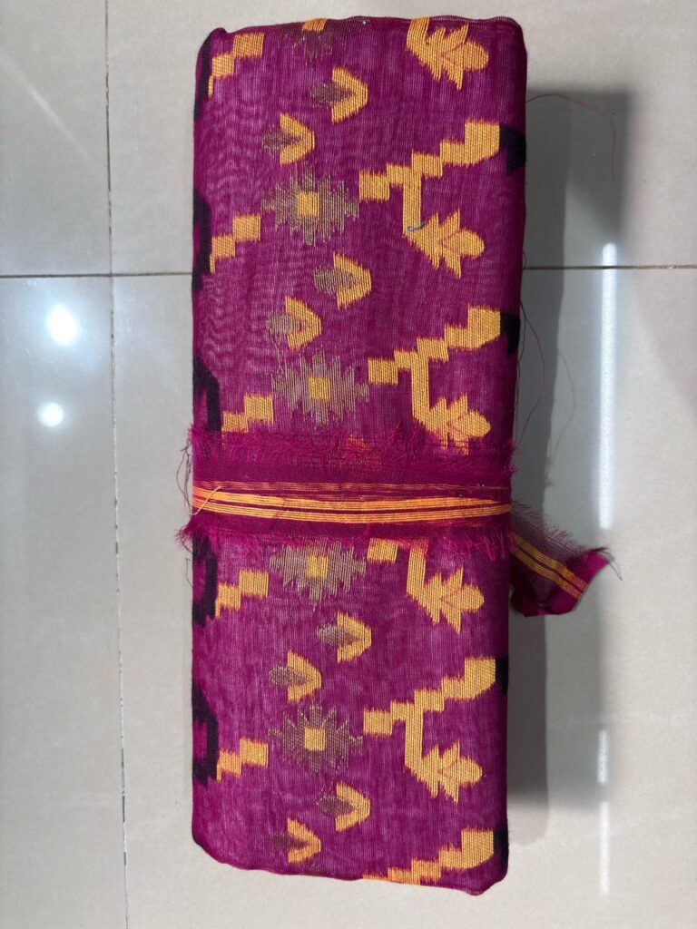 Lota Pata Design Jamdani Magenta