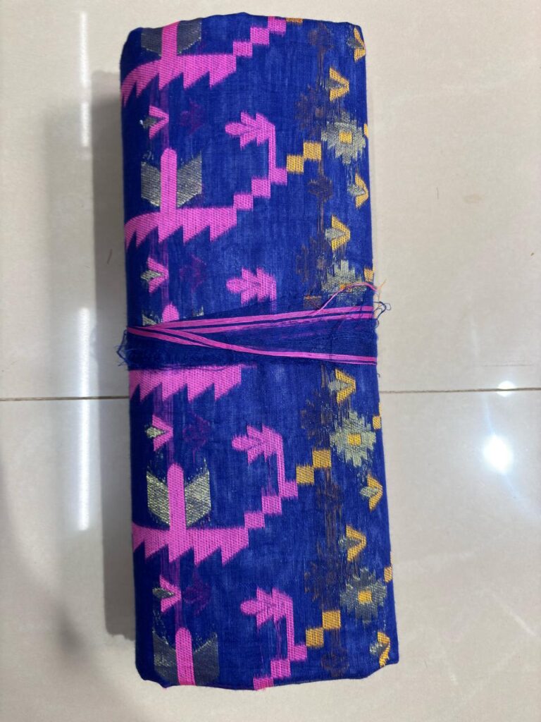 Lota Pata Design Jamdani Royel Blue