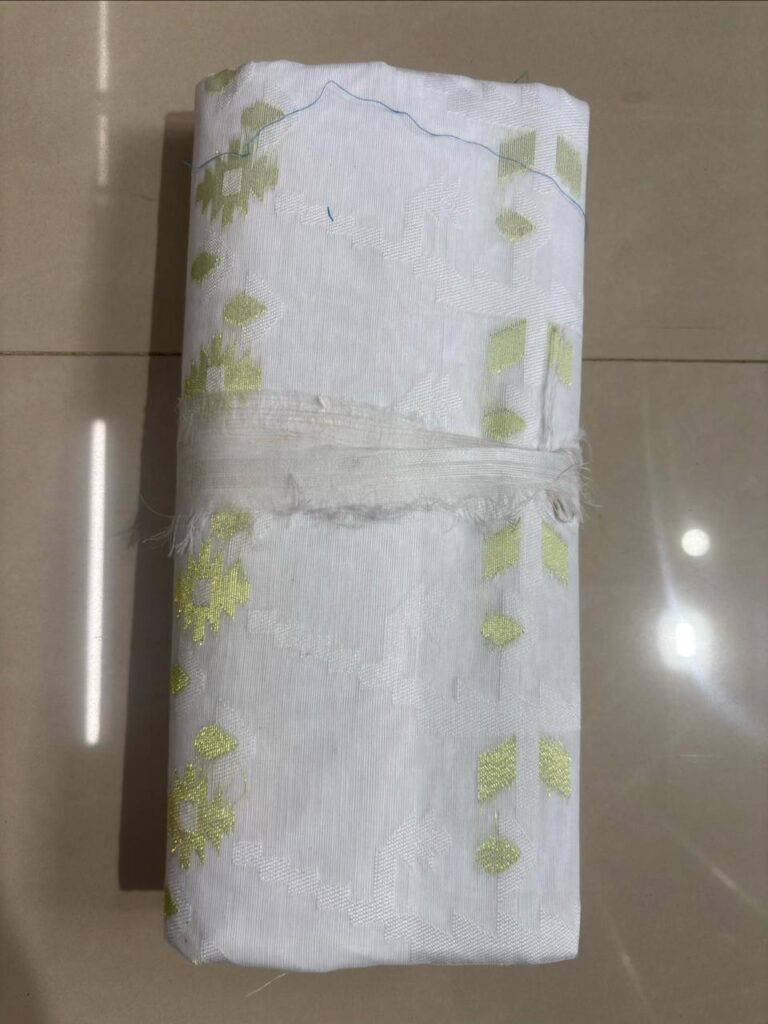 Lota Pata Design Jamdani White