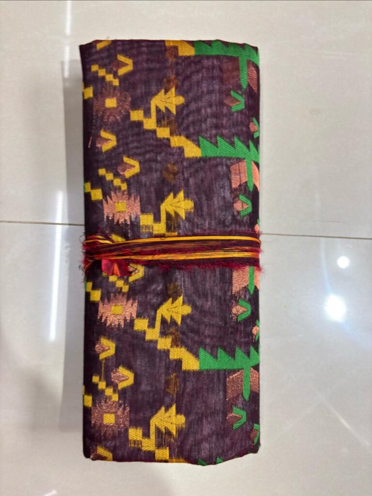 Lota Pata Design Jamdani Maroon