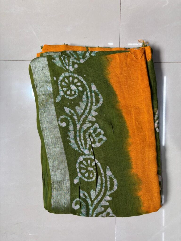 Nilen Batik Handloom Olive Green-Orange
