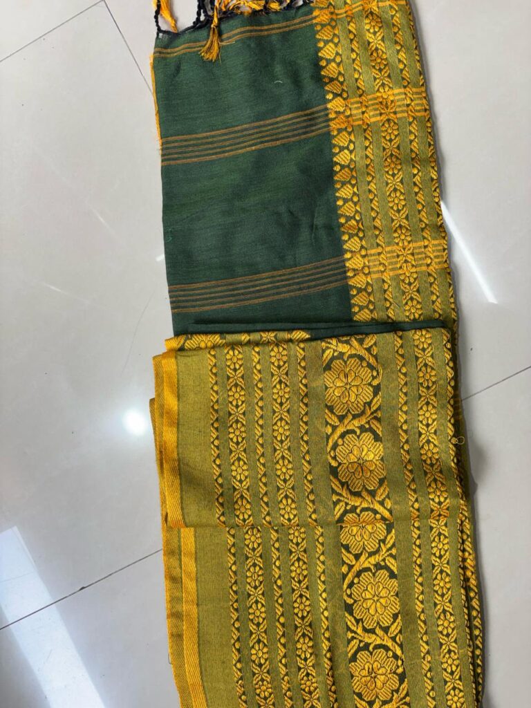 Begampuri Forest Green-Golden Yellow