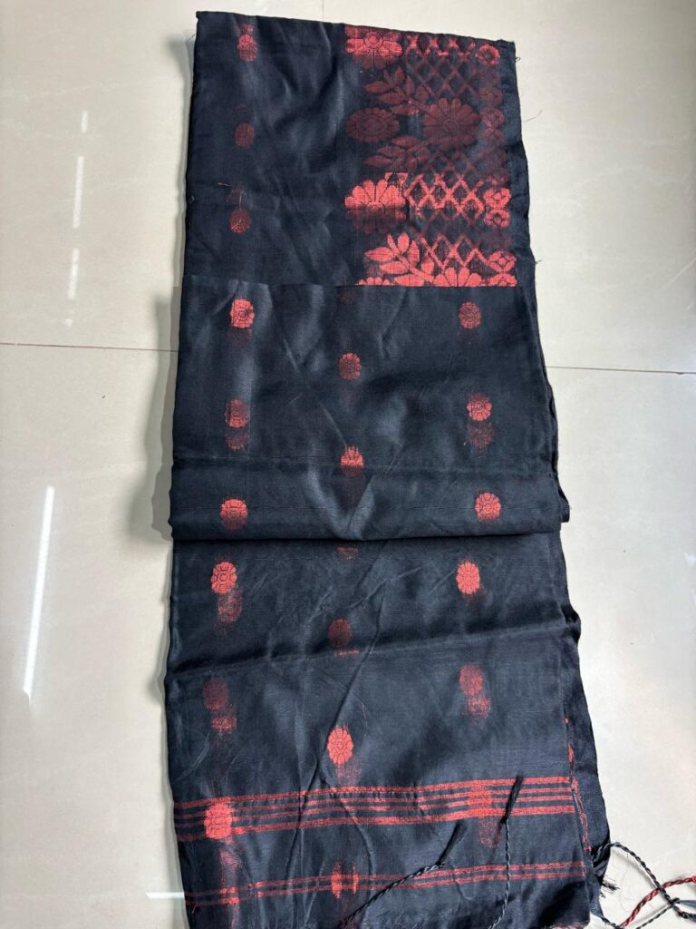 Copper Zari Work Handloom Black