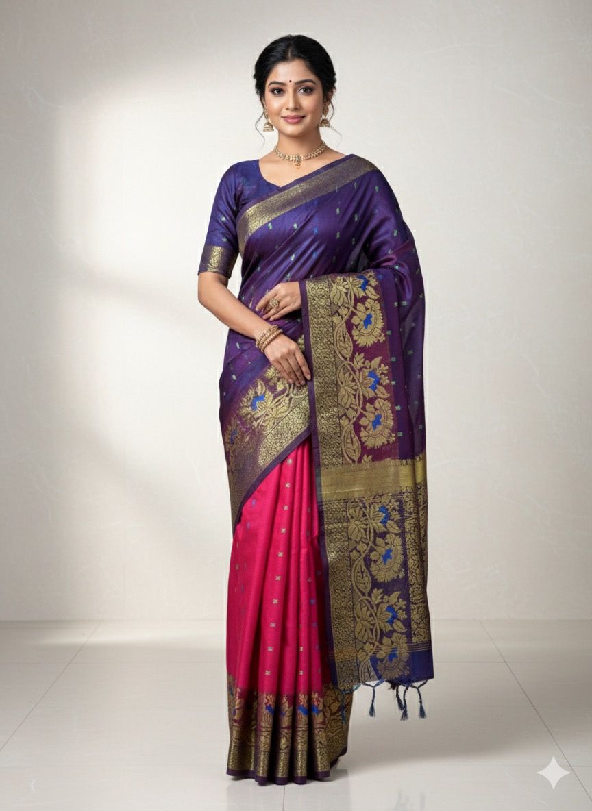 Copper Zari Work Handloom
