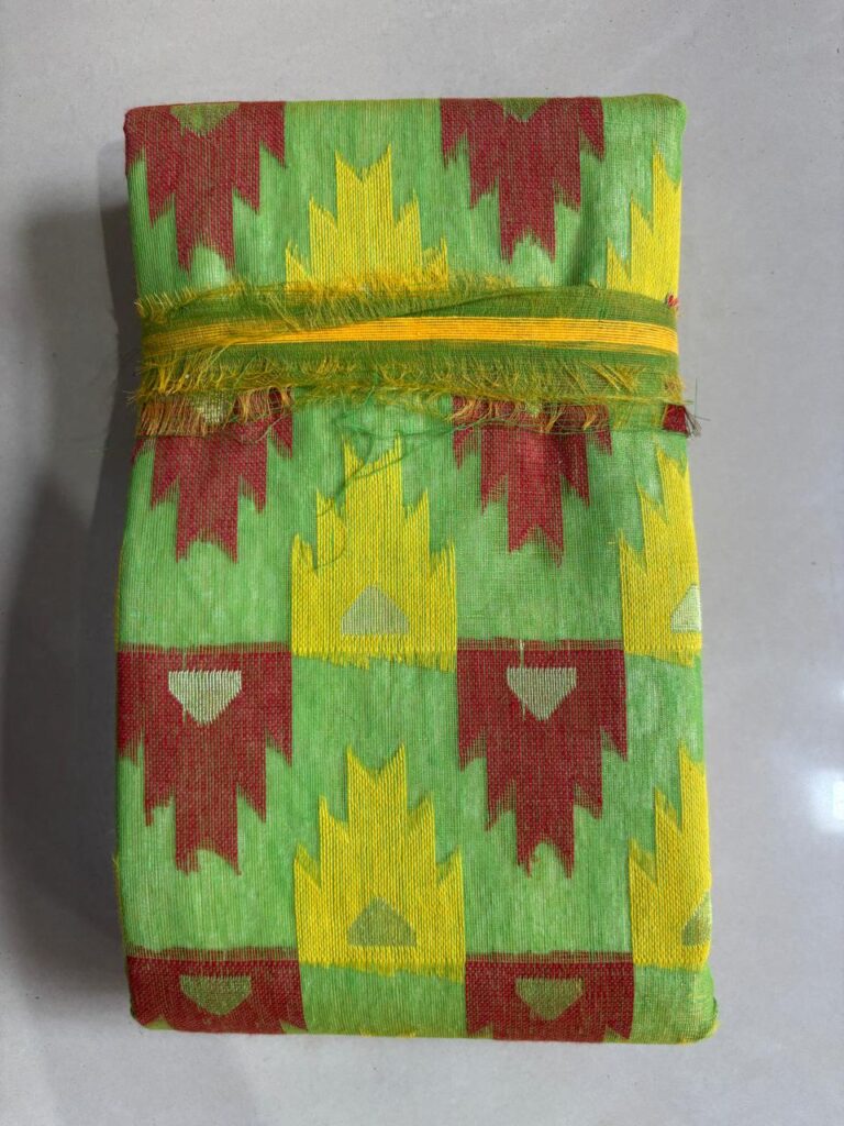 Beautiful Tussore Design 2 Green