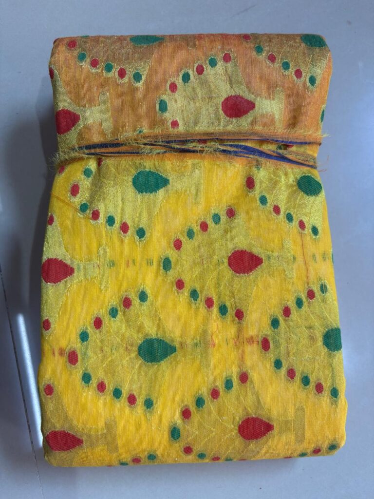 Beautiful Tussore Design 3 Yellow